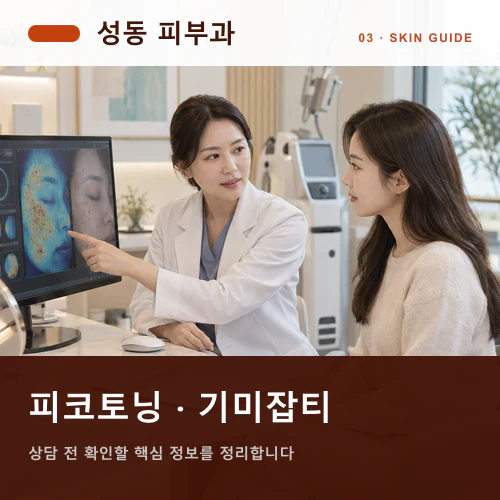 성동피부과 | 피코토닝, 색소 깊이와 자외선 노출을 겹쳐 보기