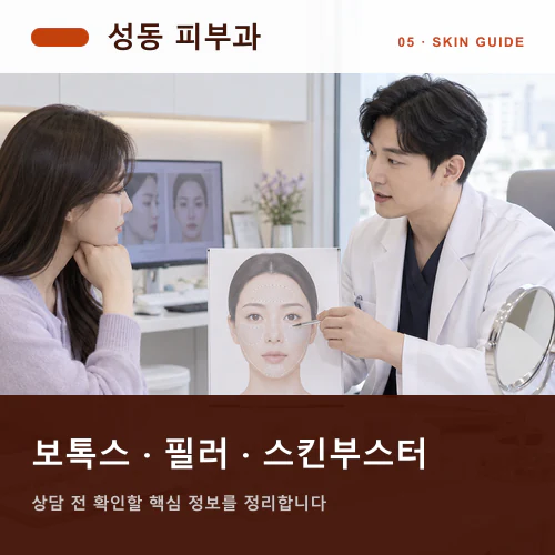 성동피부과 | 보톡스·필러·스킨부스터, 촬영 전 확인할 범위